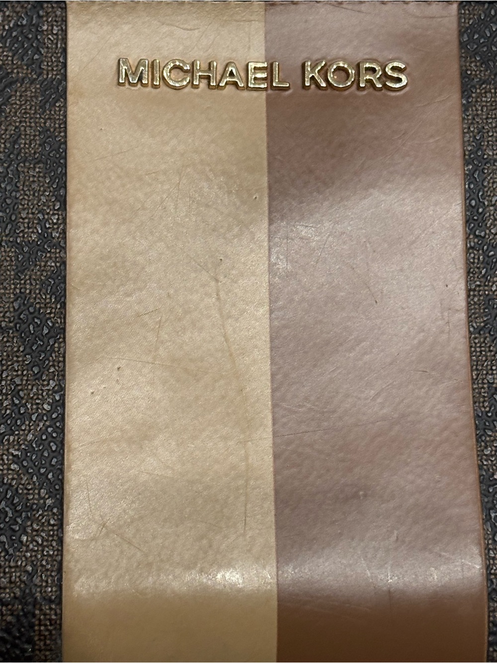 MICHAEL KORS Jet Set Large Signature Logo Stripe Smartphone Wallet | Brown - Picture 16 of 16